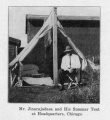 CJ in tent in Chicago, summer 1911.