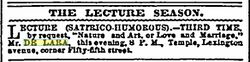 Lecture announcement, 1875