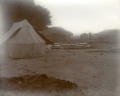 MKN's tent under village tree in Ronagai, October 1914.