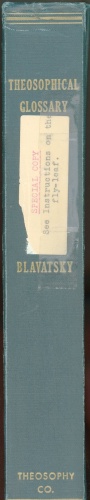 Adelphi: Blavatsky Publishes The Theosophical Glossary.
