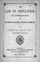 Book advocating birth control, 1878